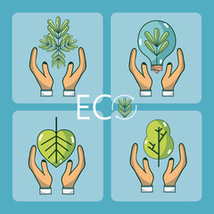 Wall Mural - Set of eco icons and symbols