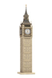 Fototapeta Big Ben - Big Ben Tower the architectural symbol of London, England and Great Britain Isolated on white background