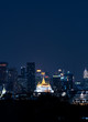 The golden mount, Wat Saket in Bangkok city, surround by modern buildings