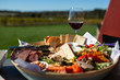 June 2nd 2017 Tasmania, Australia. Gourmet platter at vineyard on Tasmania's north coast, Australia