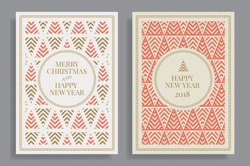 Winter holidays greeting cards