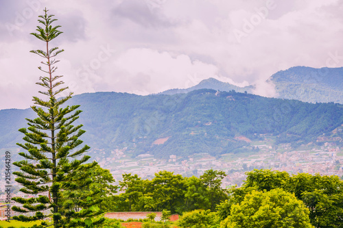 Aerial view of Kathmandu City Capital of Nepal,Bird Eye View Kat Poster Mural XXL