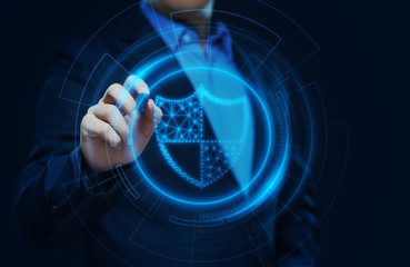 Wall Mural - data protection cyber security privacy business internet technology concept