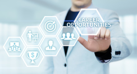 Wall Mural - career opportunities motivation business success corporate concept