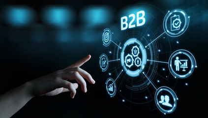 Wall Mural - b2b business company commerce technology marketing concept