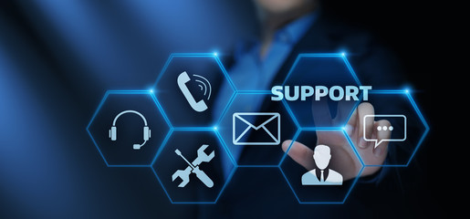 Wall Mural - technical support center customer service internet business technology concept