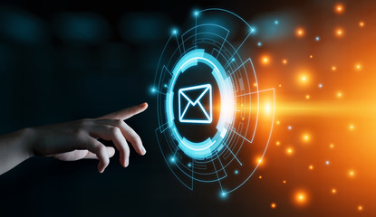 Wall Mural - message email mail communication online chat business internet technology network concept