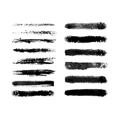 Vector Watercolor Semi Dry Brushes Set