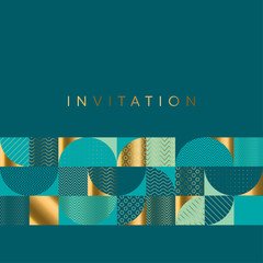 Wall Mural - geometric luxury bright motif for header, card, invitation