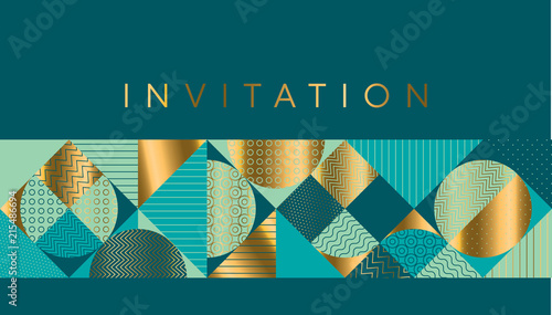 Geometric luxury bright motif for header, card, invitation