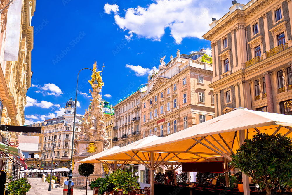 Obraz na płótnie Historic architecture square in Vienna view w salonie