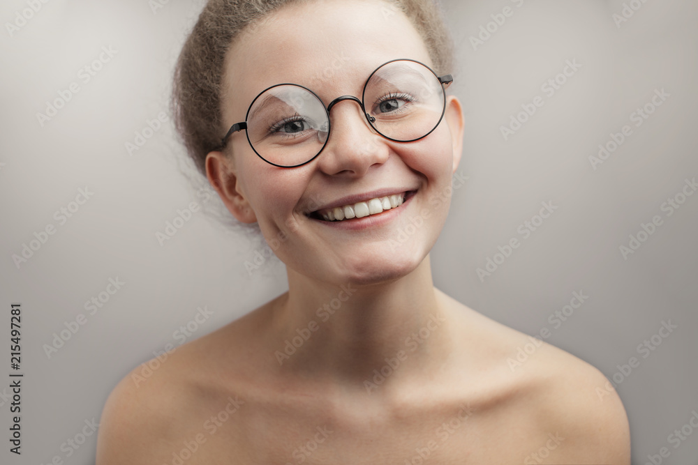 nude girl with positive look. nude female body Stock Photo Adobe Stock