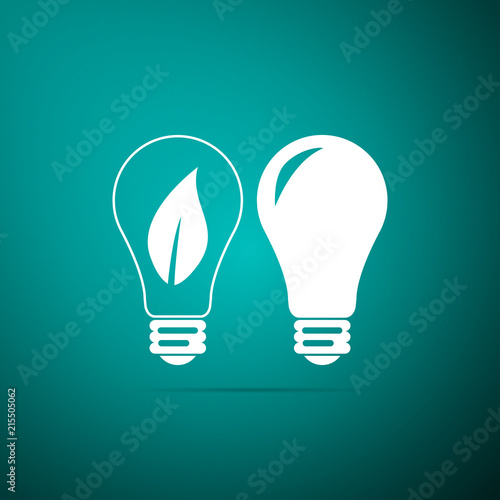 Clic Lamp And Light Bulb With Leaf Inside Icon Isolated Clic Lamp And Light Bulb With Leaf Inside Icon Isolated