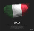 Italy Flag Made of Glitter Sparkle Brush Paint Vector