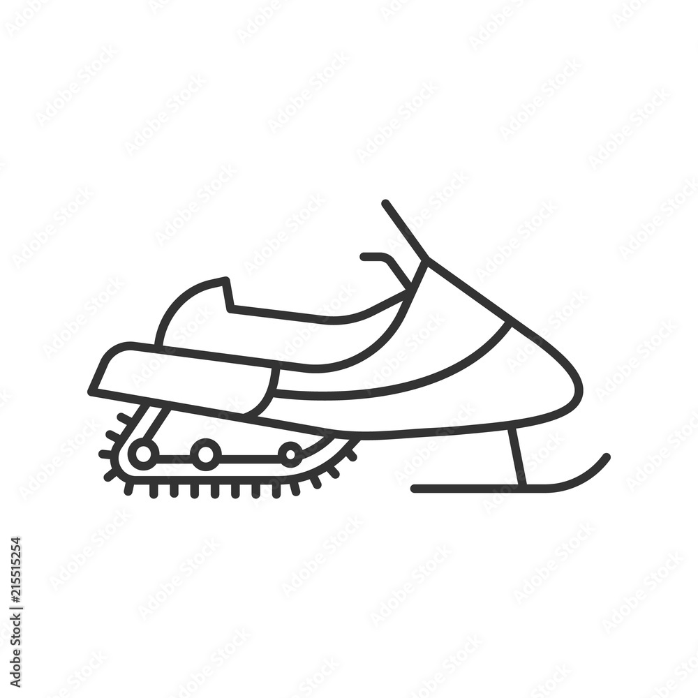 Printed Kitchen Splashbacks Snowmobile Linear Icon Nikkel Art