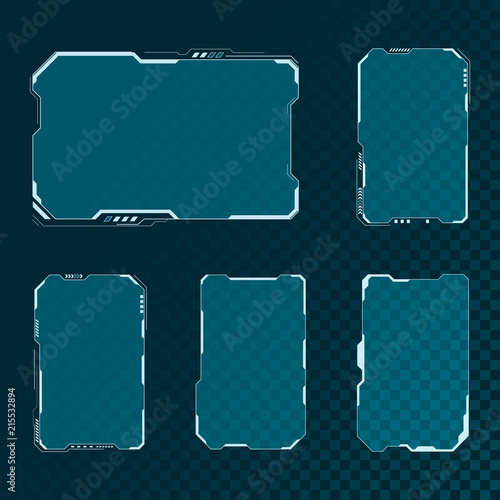 Fotografía HUD futuristic user interface screen elements set