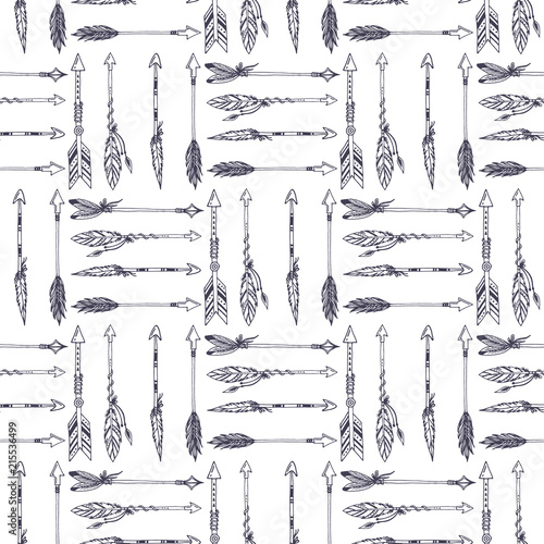 Creative vector boho style frames mady ethnic feathers arrows and floral elem...