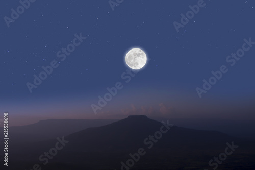 Full Moon Over Mountains Romantic Night Buy This Stock Photo And Explore Similar Images At Adobe Stock Adobe Stock