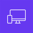 © Heydar - PC and Phone vector icon isolated on background. Trendy sweet symbol. Logo illustration