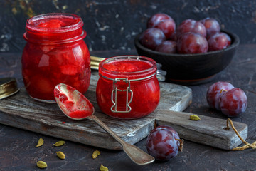 Wall Mural - Plum jam with cardamom.