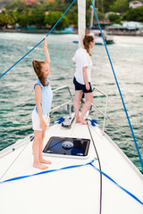 Poster - Family on board of sailing yacht