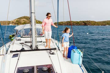 Poster - Family on board of sailing yacht