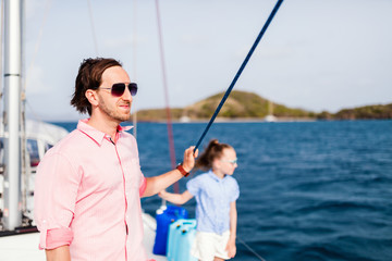 Poster - Family on board of sailing yacht