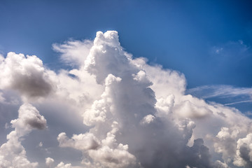 Canvas Print - Blue sky and white clouds after the storm.