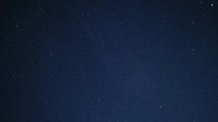timelapse of beautiful night sky with stars moving slowly, background in 4k uhd