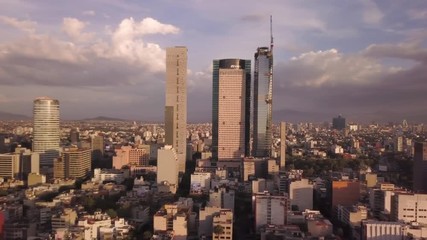 Wall Mural - Mexico City skyline  - downtown aerial view 