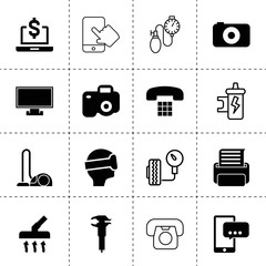 Canvas Print - Set of 16 device filled and outline icons