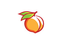 Peach Orange Logo Design Illustration