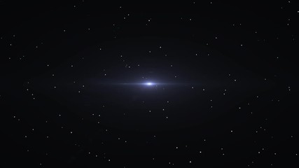 outer space stars and flare white out
