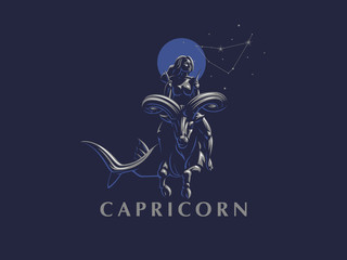 sign of the zodiac capricorn. a woman riding a horse in capricorn.