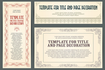 Wall Mural - Happy holidays. Set for creating flyer, web  and invitations or greeting cards.