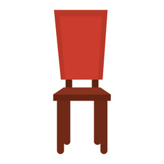 Sticker - wooden chair isolated icon vector illustration design