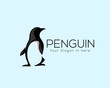 stand art penguin logo animal vector