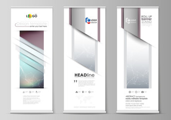 roll up banner stands, abstract geometric design templates, vertical vector flyers, flag layouts. co