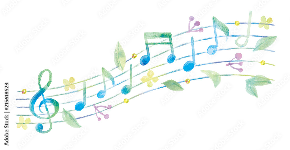 音符のイラスト Blue Poster Blue Blue Posters Wallsheaven Chica