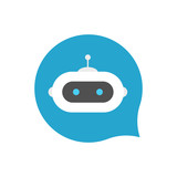 Fototapeta  - Chat bot icon sign
