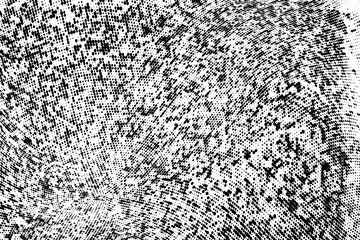 Wall Mural - Abstract monochrome grunge halftone pattern.  Vector illustration with dots. Modern urban distress background