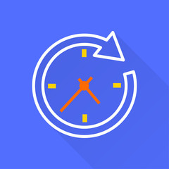 Wall Mural - Clock vector icon.