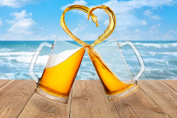 Sticker - love to beer concept