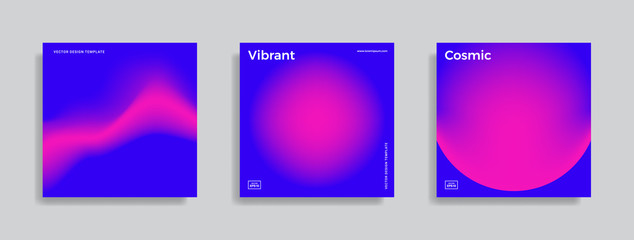 Poster - design template with vibrant gradient shapes