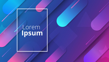 Wall Mural - Blue and purple spectrum background with geometric pattern.