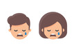 Tears emoji male and female character