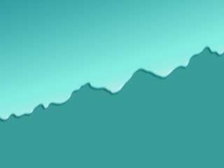 Wall Mural - turquoise sweet glaze pouring down. material design in 3d style. abstract vector template