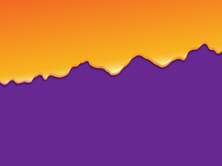 Wall Mural - honey sweet frosting pouring down on purple background. material design in 3d style