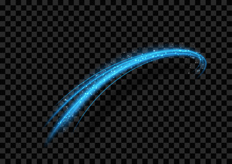 Wall Mural - light blue shining curved shapes