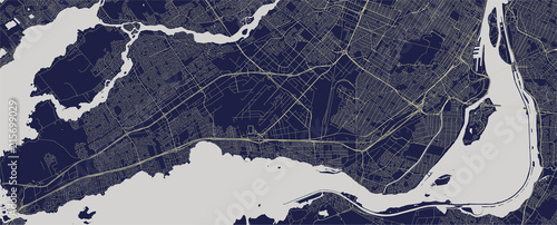 Fotografía vector map of the city of Montreal , Canada